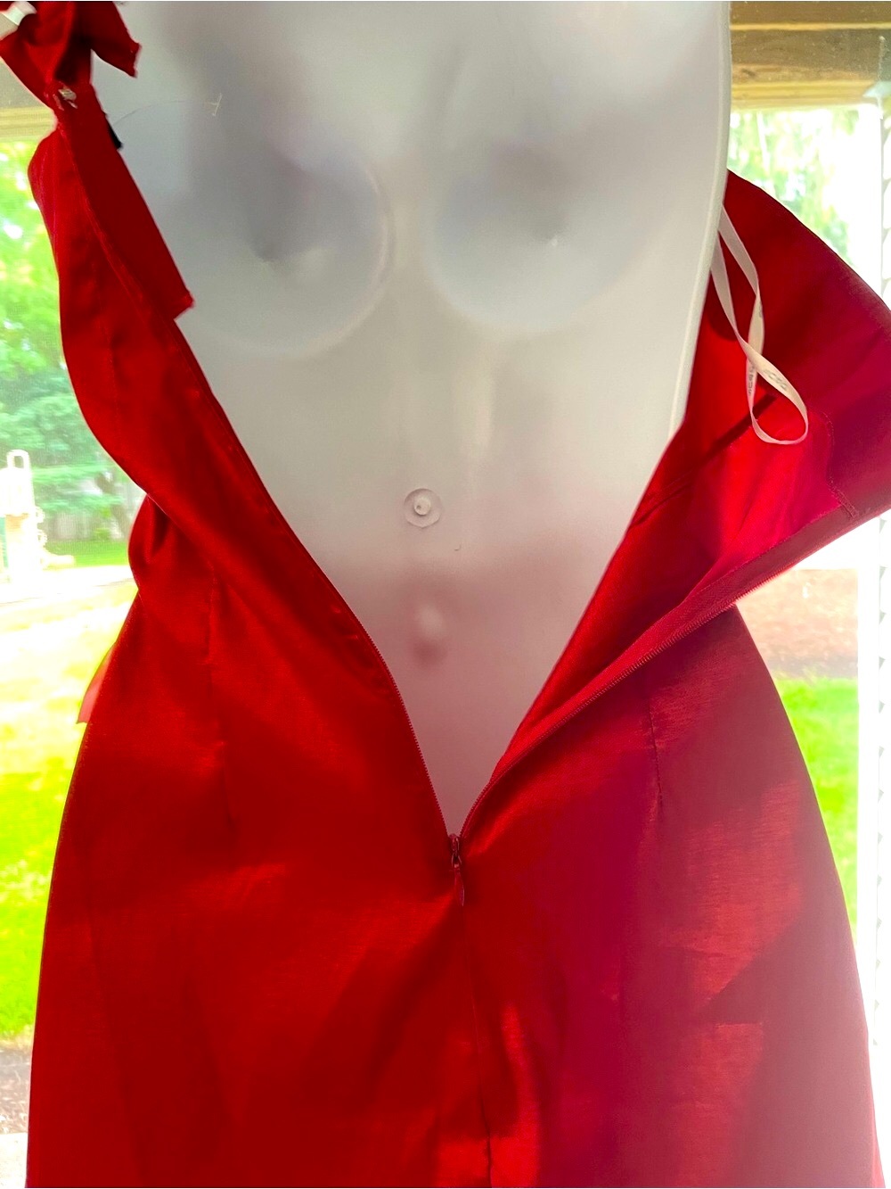 Women’s SNAP Sz 11 NWT Ruffled One-Shoulder Bodycon Padded Bra Red PROM DRESS - Picture 4 of 9